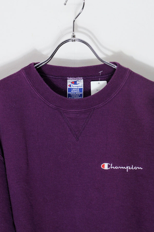 90'S AUTHENTIC LOGO SWEATSHIRT / PURPLE [SIZE: L USED]