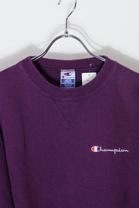 90'S AUTHENTIC LOGO SWEATSHIRT / PURPLE [SIZE:  L USED]