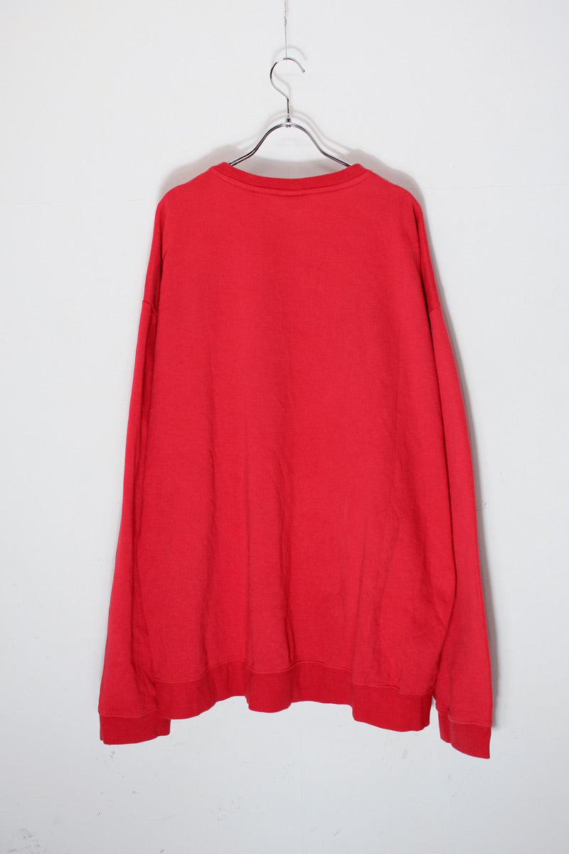90'S PRINT SWEATSHIRT / RED [SIZE: 2XL USED]