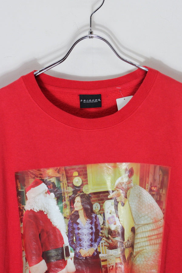90'S PRINT SWEATSHIRT / RED [SIZE: 2XL USED]