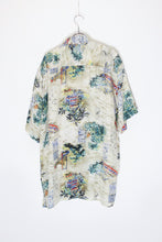 画像をギャラリービューアに読み込む, 90&#39;S S/S PATTERN SILK SHIRT / MULTI [SIZE: L USED]
