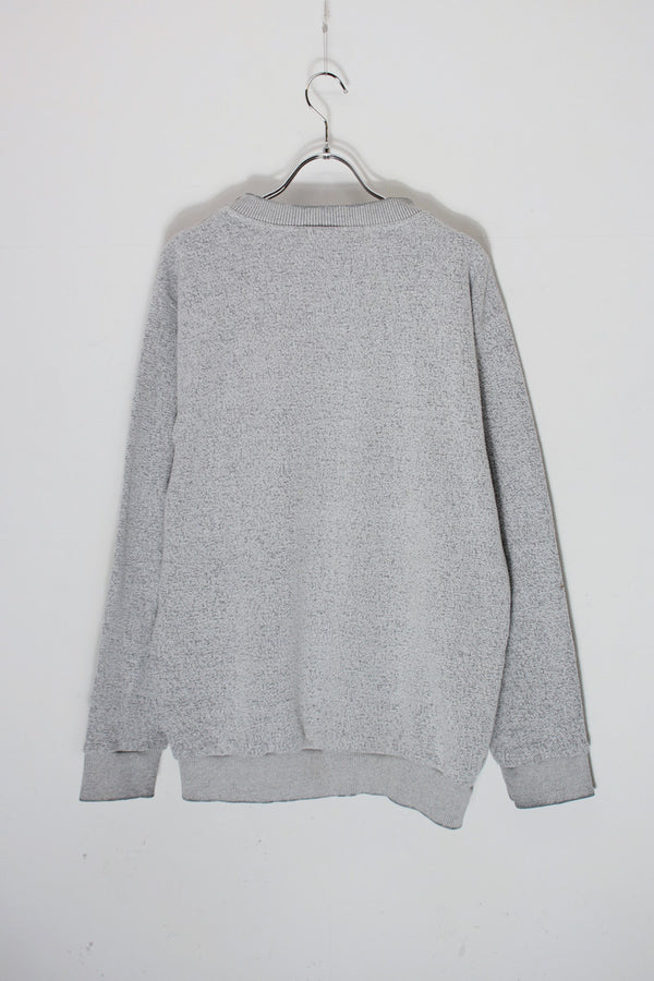 90'S NY METS MELANGE PILE SWEATSHIRT / GREY [SIZE: L equivalent USED]