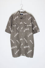 画像をギャラリービューアに読み込む, S/S B.D FISH BONE PATTERN FISHING SHIRT / KHAKI MULTI [SIZE: L USED]
