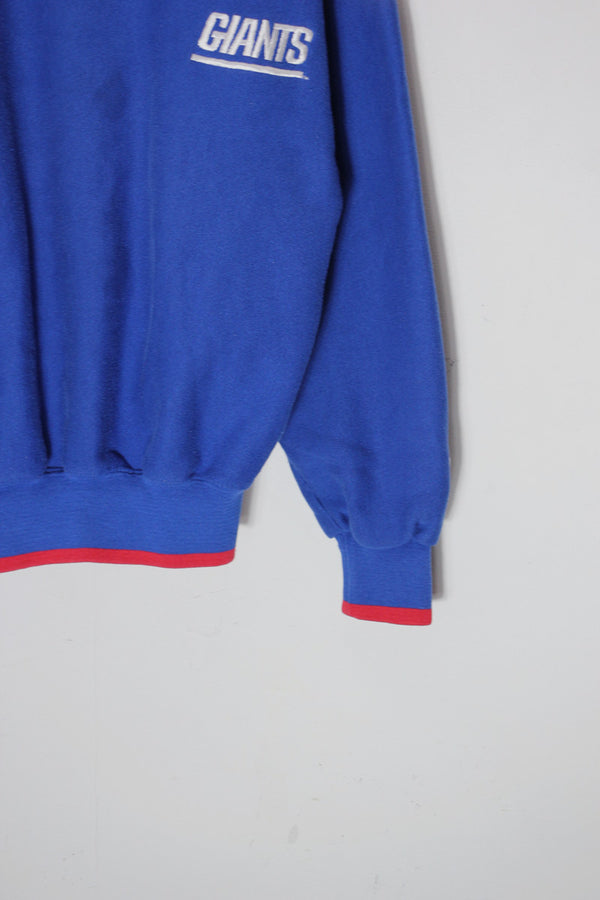 MADE IN USA 90'S NY GIANTS SWITCHING COLOR SWEATSHIRT / RED/BLUE [SIZE: L USED]