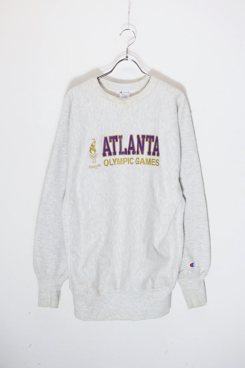 MADE IN MEXICO 96'S ATLANT OLYMPIC REVERSE WEAVE SWEATSHIRT / GREY [SIZE: XL USED]