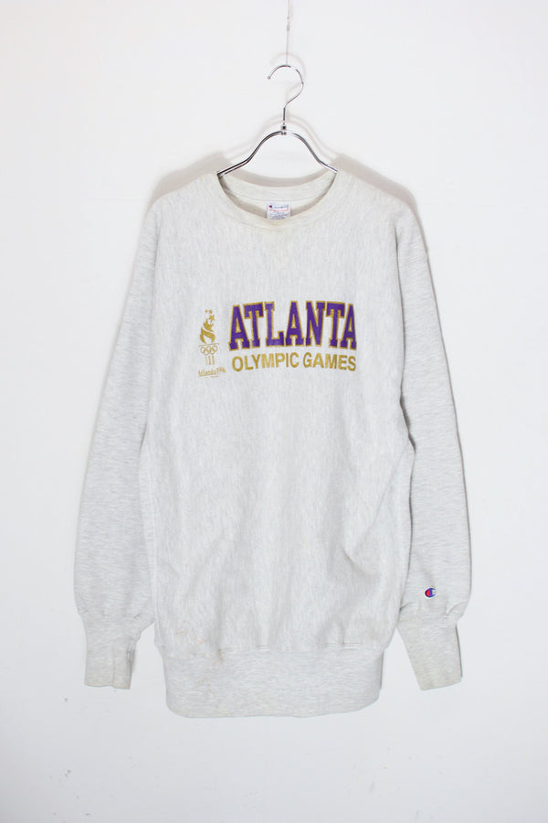 MADE IN MEXICO 96'S ATLANT OLYMPIC REVERSE WEAVE SWEATSHIRT / GREY [SIZE: XL USED]