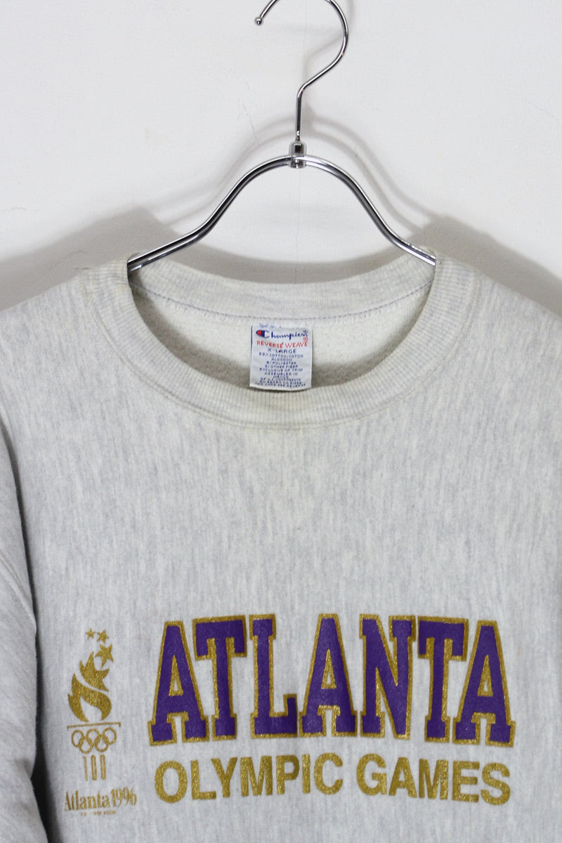 MADE IN MEXICO 96'S ATLANT OLYMPIC REVERSE WEAVE SWEATSHIRT / GREY [SIZE: XL USED]