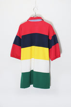 画像をギャラリービューアに読み込む, 90&#39;S S/S BORDER POLO SHIRT / MULTI [SIZE: XL USED]
