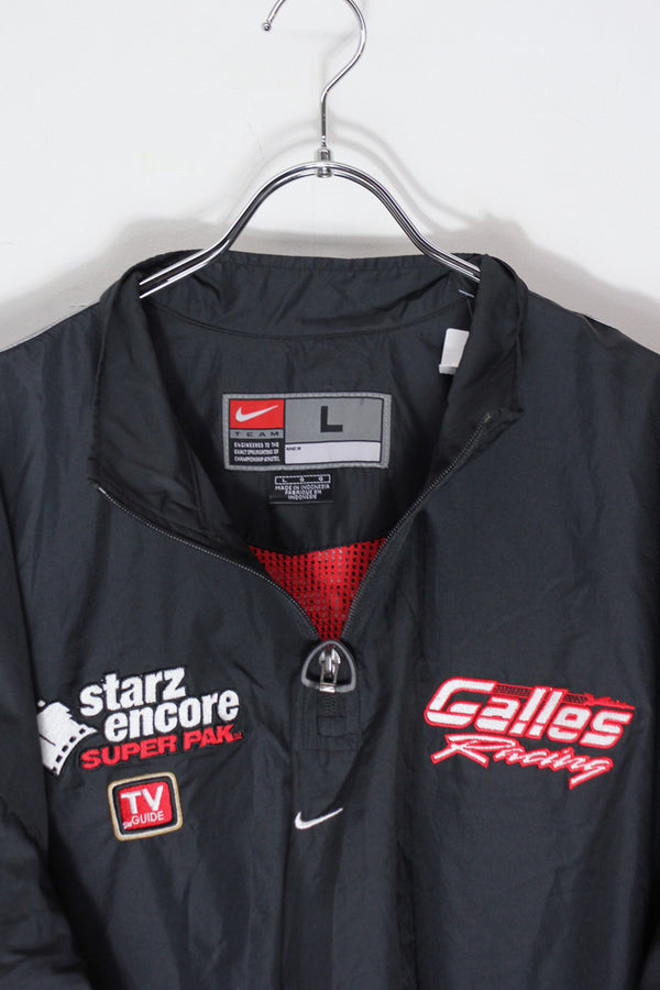 90'S GALLES RACING HALF-ZIP NYLON JACKET / BLACK [SIZE: L USED]