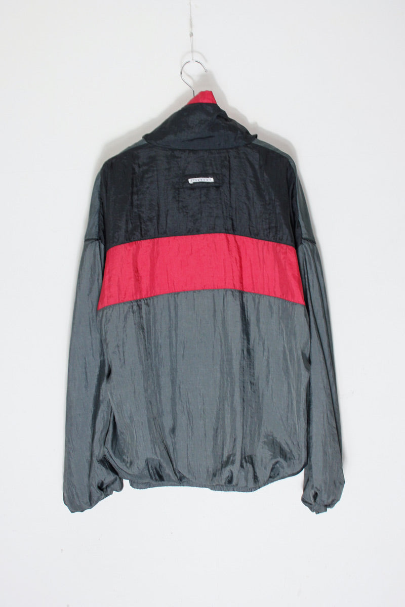 90'S ZIP NYLON JACKET / CHARCOAL GREY [SIZE: M USED]
