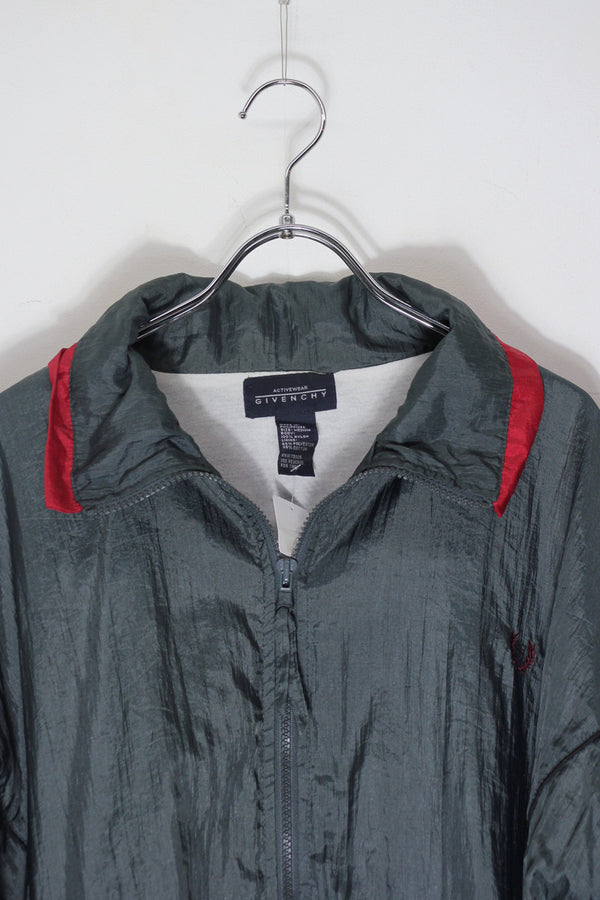 90'S ZIP NYLON JACKET / CHARCOAL GREY [SIZE: M USED]