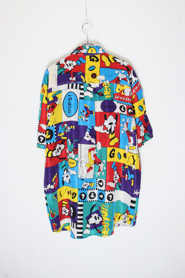 90'S S/S SILK PATTERN SHIRT / MULTI [SIZE: L USED]