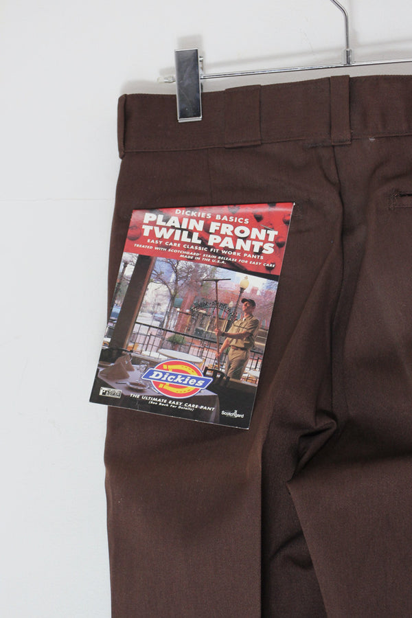 MADE IN USA 90'S 874 WORK PANTS / BROWN [SIZE: W29L34 DEADSTOCK/NOS]