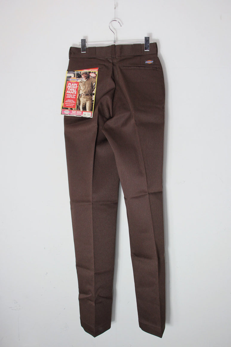 MADE IN USA 90'S 874 WORK PANTS / BROWN [SIZE: W30L34 DEADSTOCK/NOS]