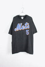 画像をギャラリービューアに読み込む, 90&#39;S S/S WRIGHT5 NY METS TEE SHIRT / BLACK / BLUE / ORANGE [SIZE: XL USED]
