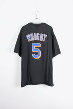 画像をギャラリービューアに読み込む, 90&#39;S S/S WRIGHT5 NY METS TEE SHIRT / BLACK / BLUE / ORANGE [SIZE: XL USED]
