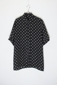 70'S S/S DOTS SHIRT / BLACK/WHITE [SIZE: M相当 USED]