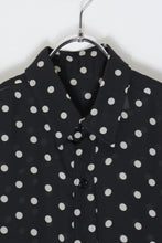 画像をギャラリービューアに読み込む, 70&#39;S S/S DOTS SHIRT / BLACK/WHITE [SIZE: M相当 USED]
