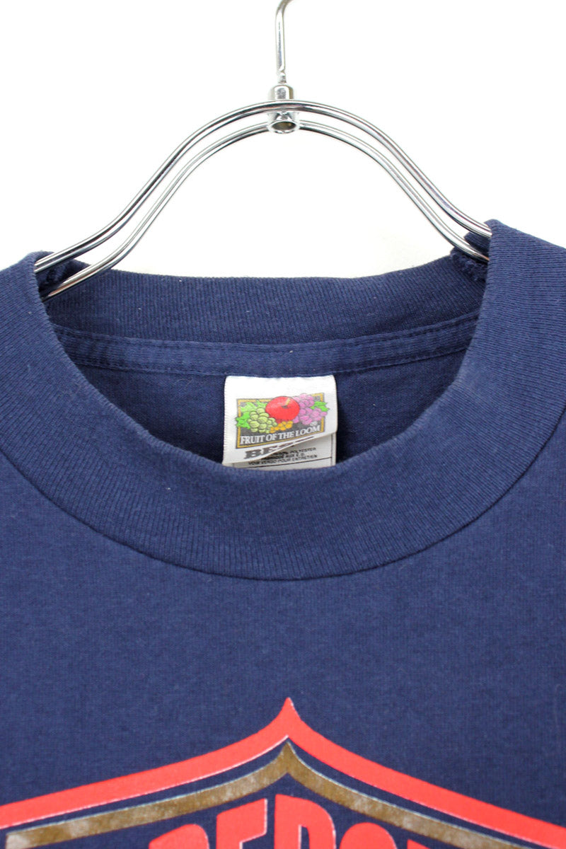 90'S S/S PEPSI COLA PRINT TEE SHIRT / NAVY [SIZE: M USED]