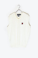 画像をギャラリービューアに読み込む, 90&#39;S CABLE KNIT VEST / WHITE [SIZE: M USED]
