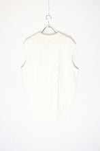 画像をギャラリービューアに読み込む, 90&#39;S CABLE KNIT VEST / WHITE [SIZE: M USED]
