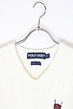 画像をギャラリービューアに読み込む, 90&#39;S CABLE KNIT VEST / WHITE [SIZE: M USED]
