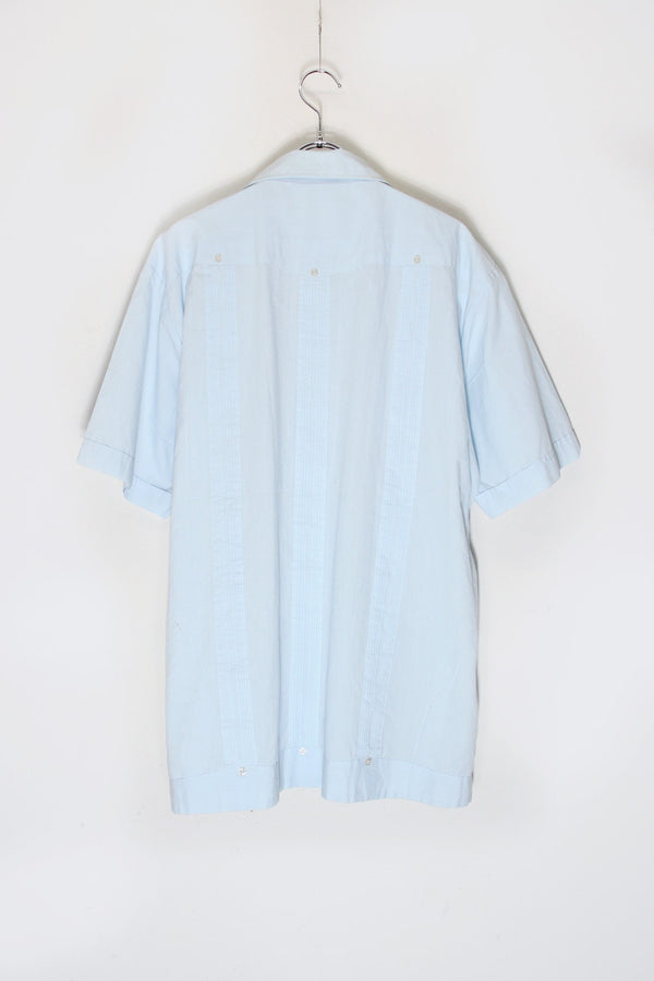 90'S S/S CUBA SHIRT / SAX BLUE [SIZE: XL USED]