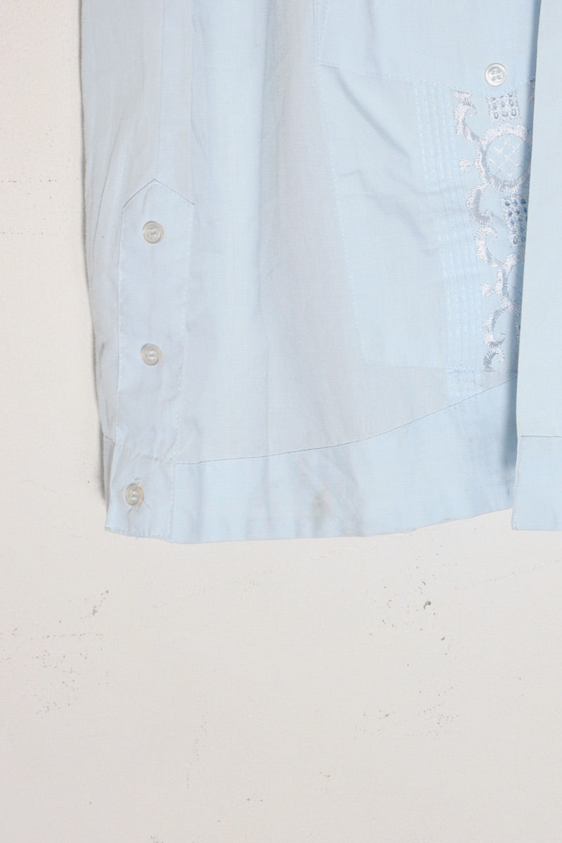 90'S S/S CUBA SHIRT / SAX BLUE [SIZE: XL USED]