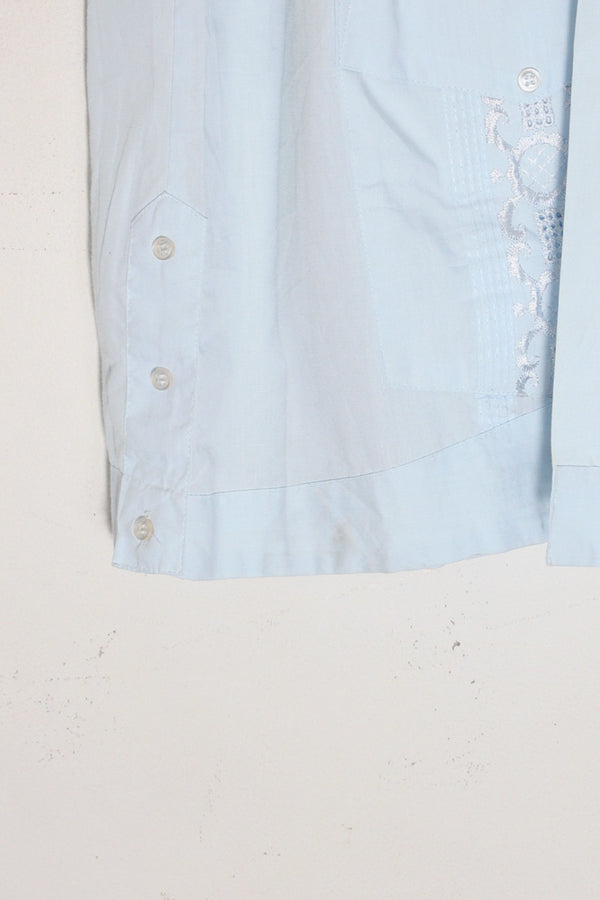 90'S S/S CUBA SHIRT / SAX BLUE [SIZE: XL USED]