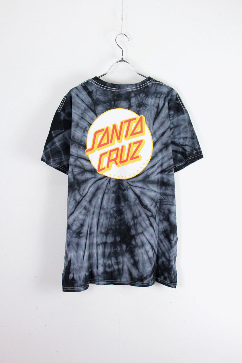 S/S TIE DYE TEE SHIRT / BLACK / MULTI [SIZE: L USED]