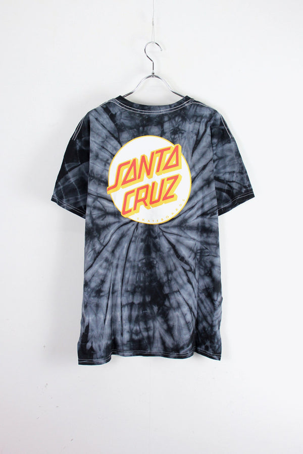 S/S TIE DYE TEE SHIRT / BLACK / MULTI [SIZE: L USED]