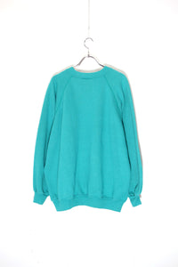 MADE IN USA 90'S BMW EMBROIDERY ADVERTISING SWEATSHIRT / GREEN [SIZE: L USED]