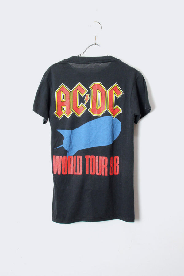 MADE IN USA 88'S ACDC BLOW UP YOUR VIDEO TOUR TEE SHIRT / BLACK [SIZE: Equivalent to S USED]