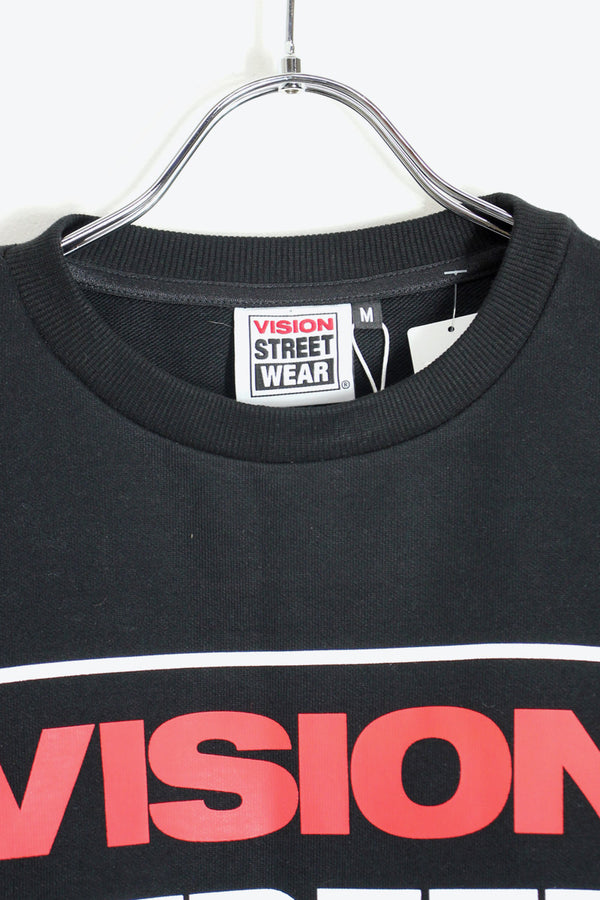 LOGO PRINT SWEATSHIRT / BLACK [SIZE: M DEADSTOCK/NOS]