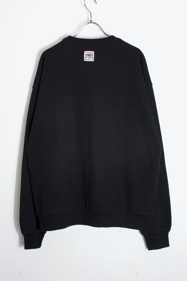 LOGO PRINT SWEATSHIRT / BLACK [SIZE: M DEADSTOCK/NOS]
