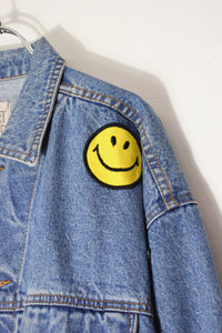 90'S BADGE CUSTOM DENIM JACKET / INDIGO [SIZE: L相当 USED]