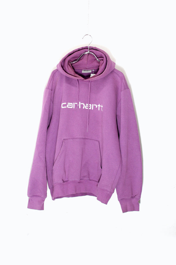 LOGO EMBROIDERY HOODIE SWEATSHIRT / PURPLE [SIZE: M USED]