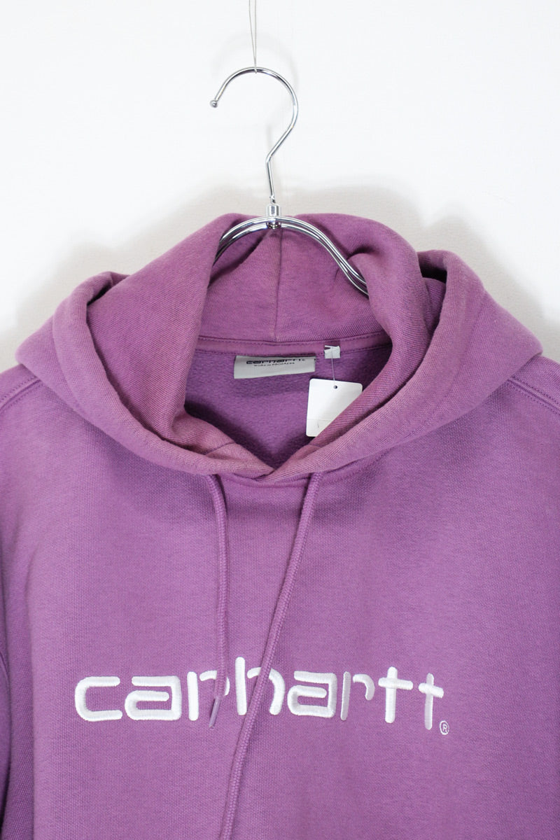 LOGO EMBROIDERY HOODIE SWEATSHIRT / PURPLE [SIZE: M USED]