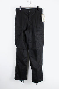 RELAXED FIT ZIPPER FLY BDU PANTS / BLACK [NEW]