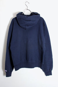 MADE IN USA 90'S HOODIE SWEATSHIRT / NAVY [SIZE: L USED]