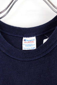 MADE IN USA 90'S S/S SWEAT T-SHIRT / BLUE [SIZE: XL USED]