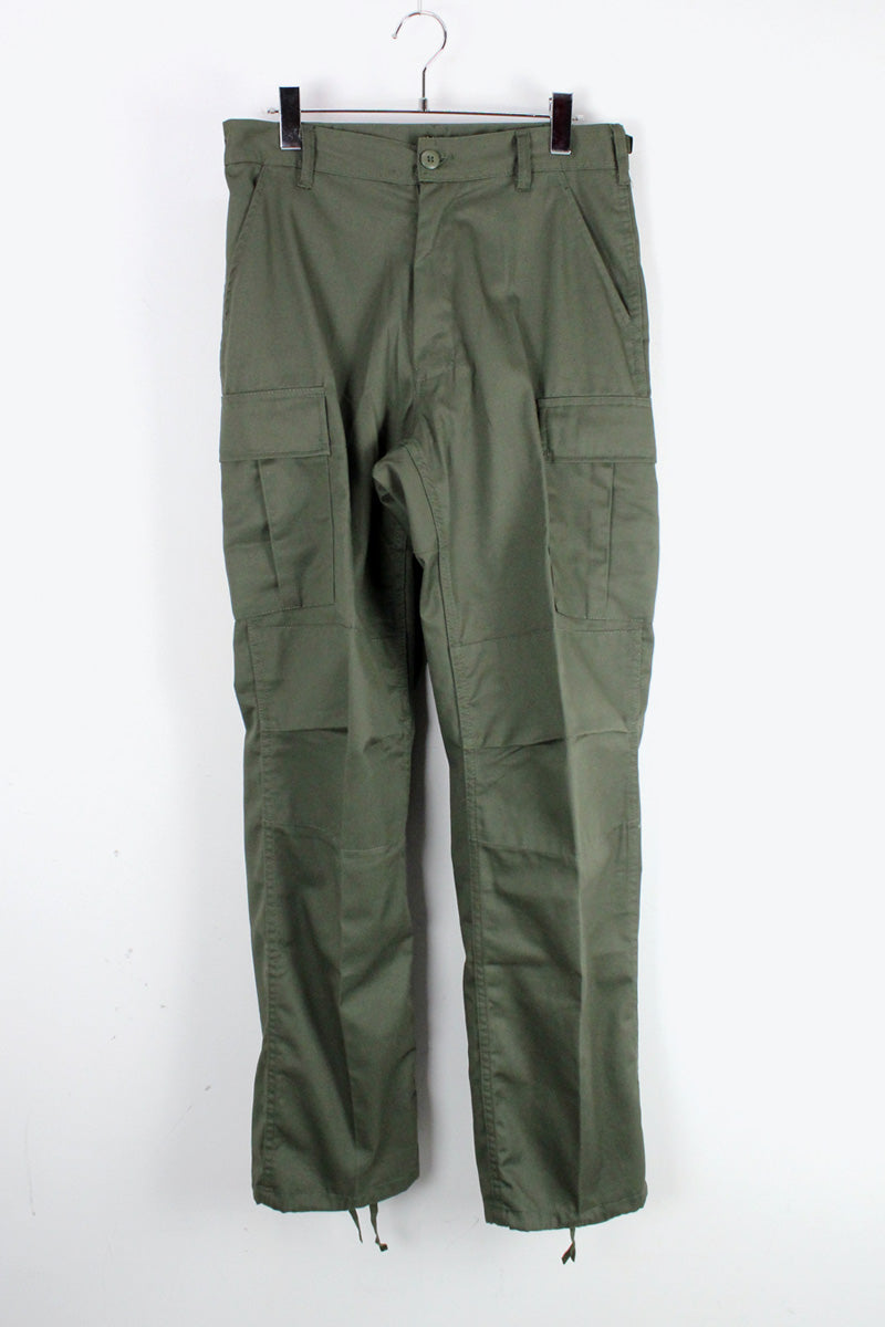 RELAXED FIT ZIPPER FLY BDU PANTS / OLIVE DRAB [NEW]