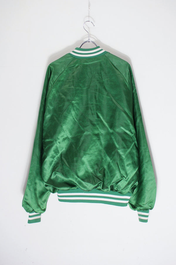 MADE IN USA 90'S NBA BOSTON CELTICS NYLON STADIUM JACKET / GREEN [SIZE: L USED]