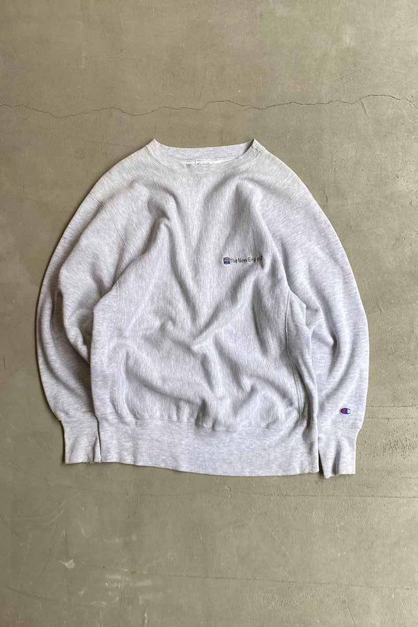 MADE IN USA 90'S REVERSE WEAVE TNE EMBROIDERY SWEATSHIRT / GRAY [SIZE: L USED]