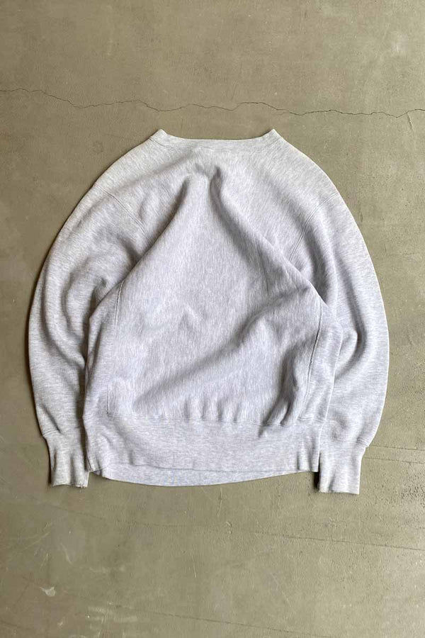 MADE IN USA 90'S REVERSE WEAVE TNE EMBROIDERY SWEATSHIRT / GRAY [SIZE: L USED]