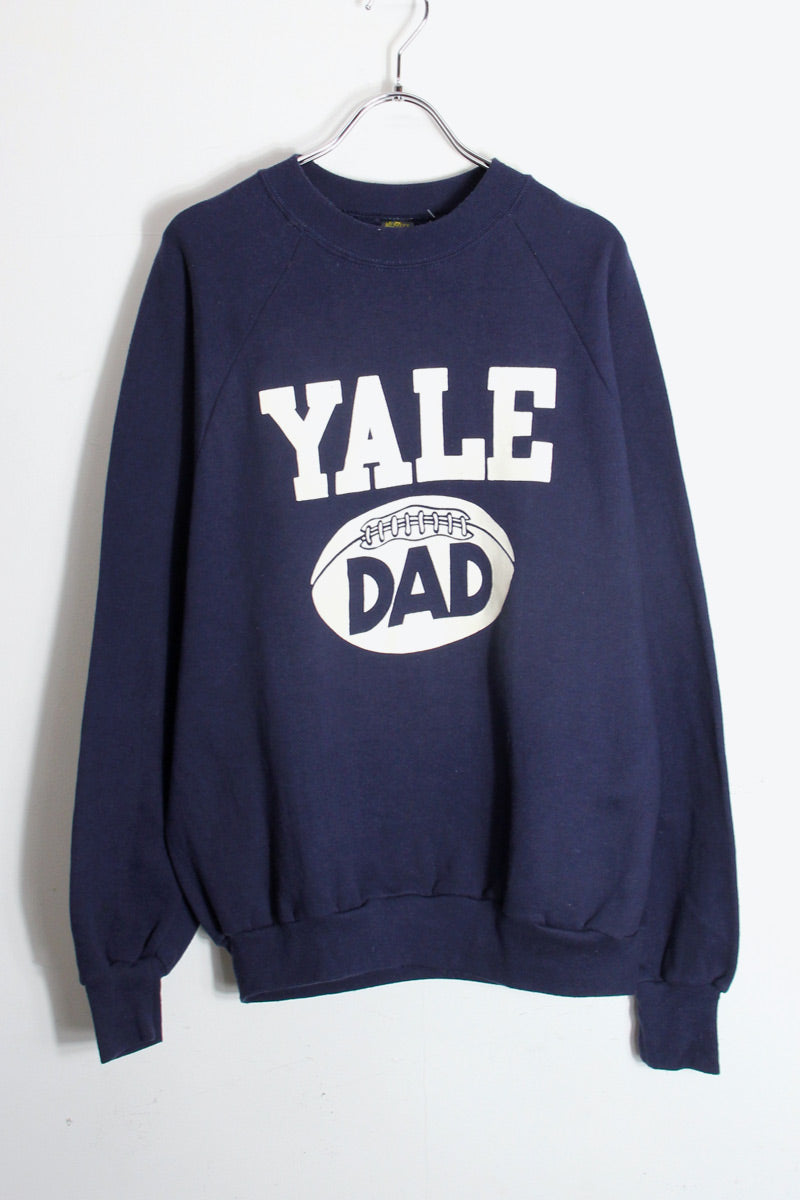 MADE IN USA 80'S YALE SWEATSHIRT / NAVY [SIZE: L USED]