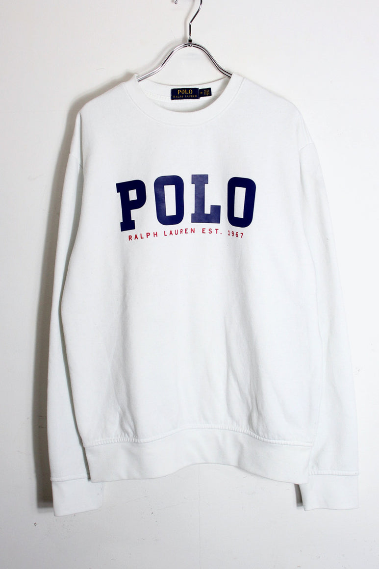 POLO LOGO SWEAT LOGO / WHITE [SIZE: M USED]