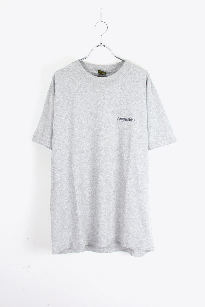 MADE IN USA 90'S LOGO T-SHIRT / GREY [SIZE: L USED]