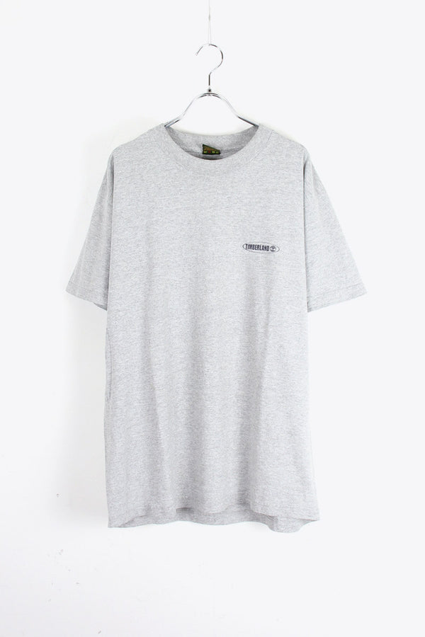 MADE IN USA 90'S LOGO T-SHIRT / GREY [SIZE: L USED]