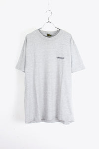 MADE IN USA 90'S LOGO T-SHIRT / GREY [SIZE: L USED]